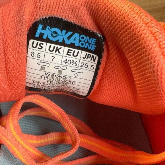 HOKA ONE ONE BONDI 7 - Women’s Running Shoes - SIZE 8.5 - Picture 9 of 9